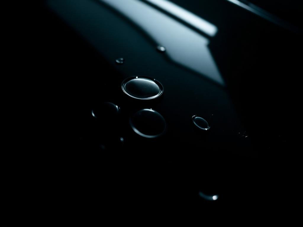 Vehicle hood before paintless dent repair — visible hail damage