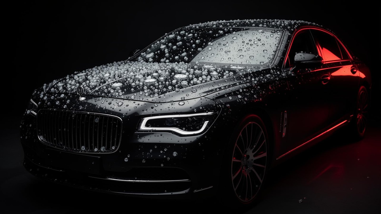 Premium black sedan after hail damage repair San Antonio